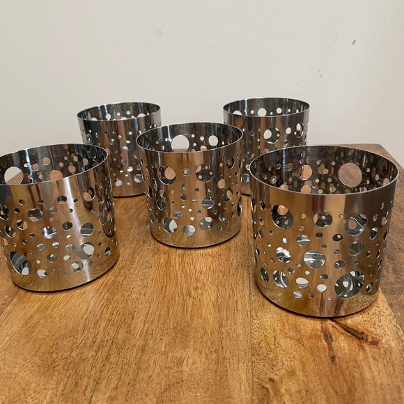 5x Circle Motif Candle Holders - Picture 4 of 5